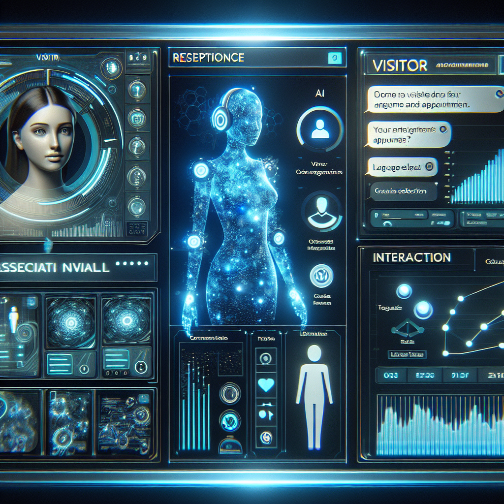 An image showing an AI receptionist's dashboard highlighting its features