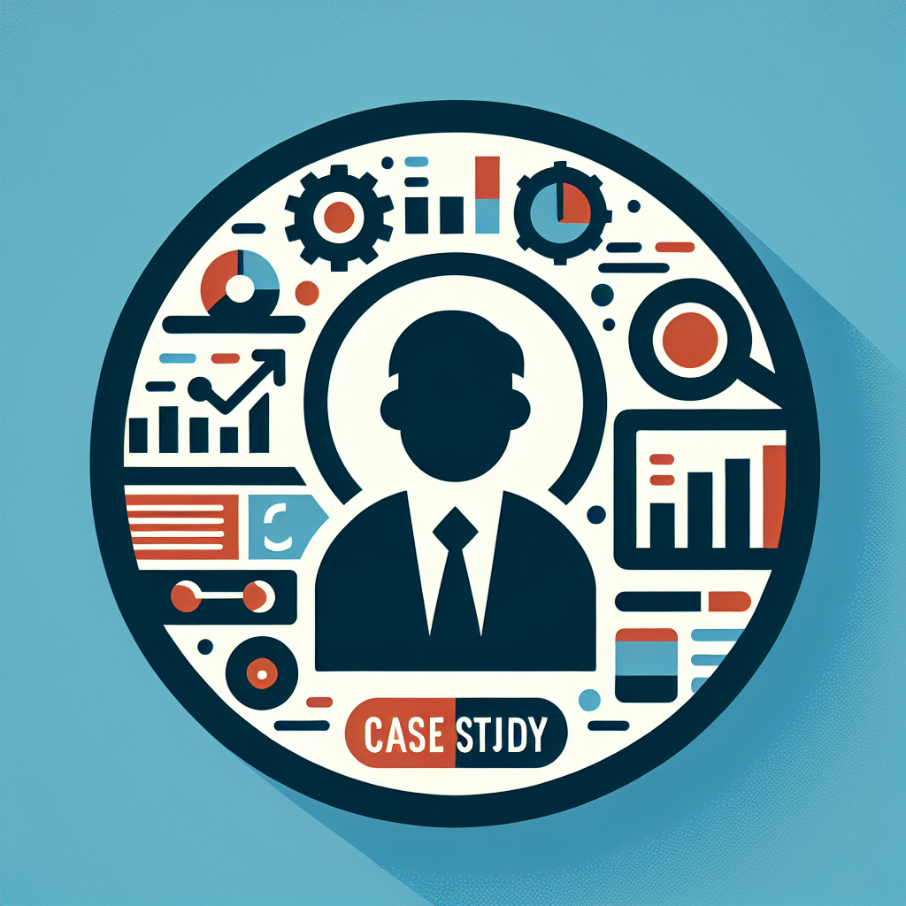 An illustration of a business case study icon