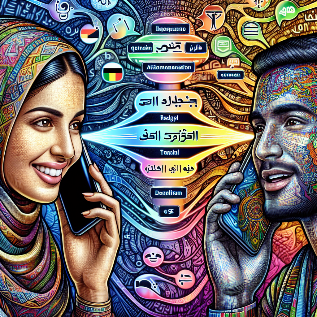 A dynamic representation of AI working as a translator during a phone call