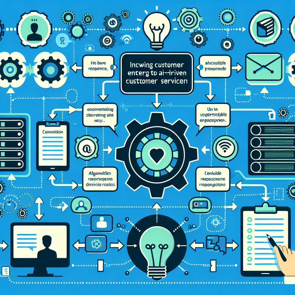 An infographic showing how AI works in customer service