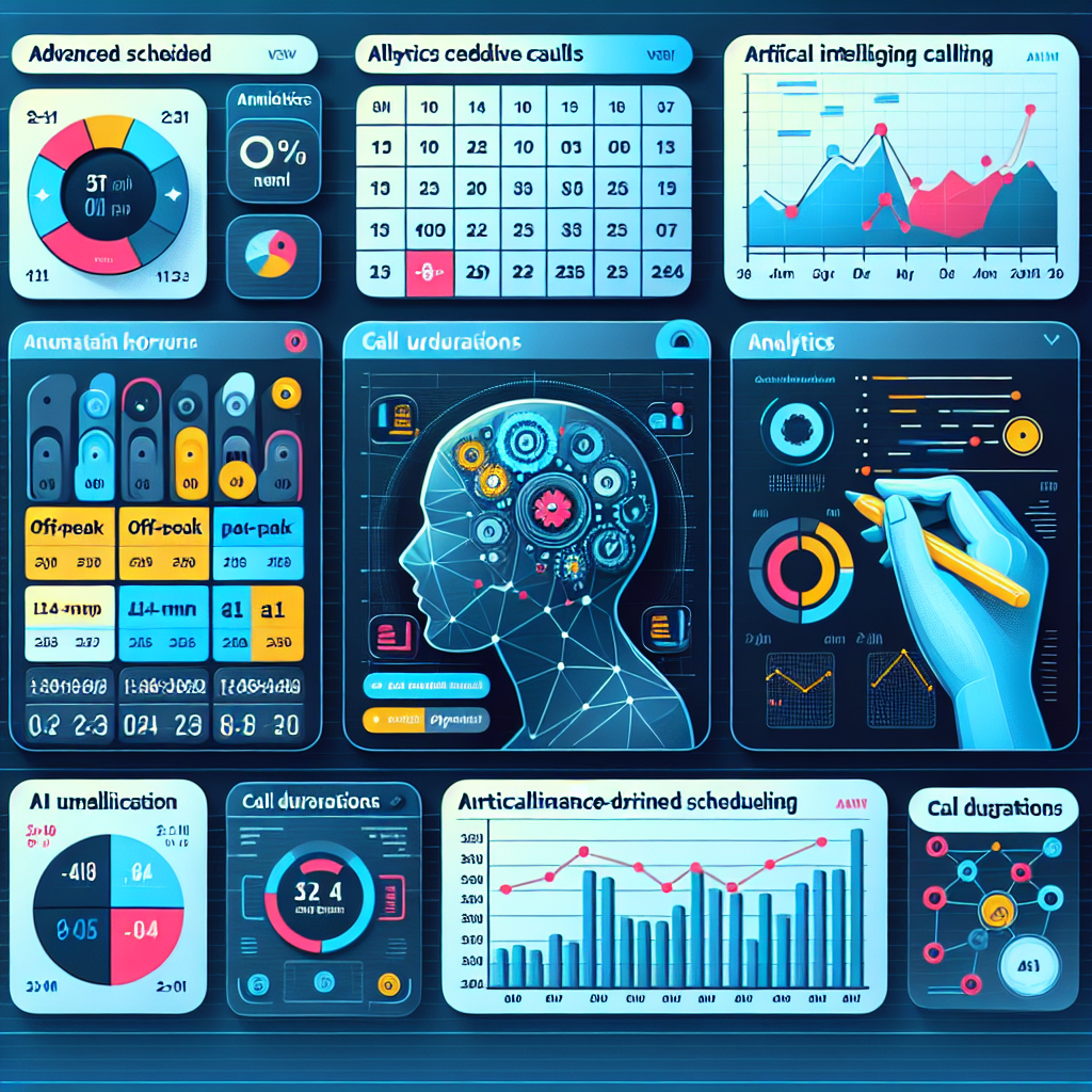 A dashboard showing AI call scheduling insights