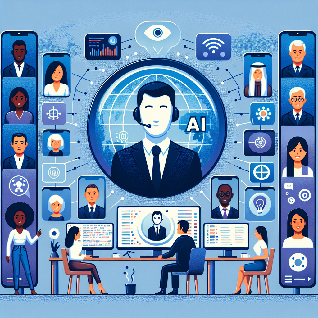 A graphic showing AI managing a conference call