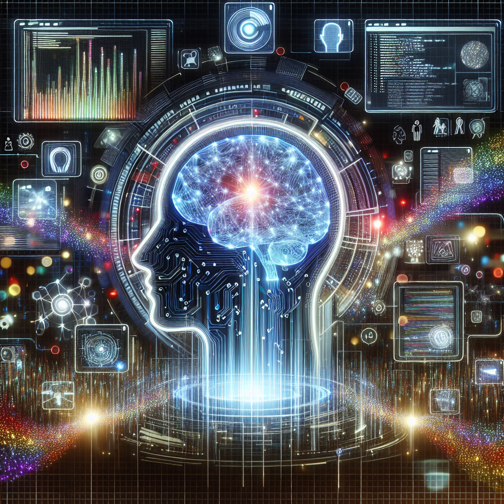 A digital illustration of AI processing user requests
