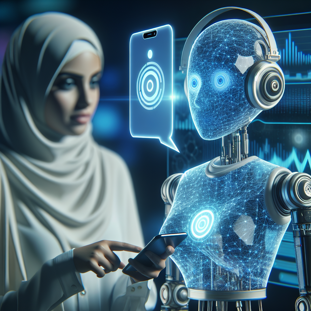 An AI-powered voice bot assisting a customer