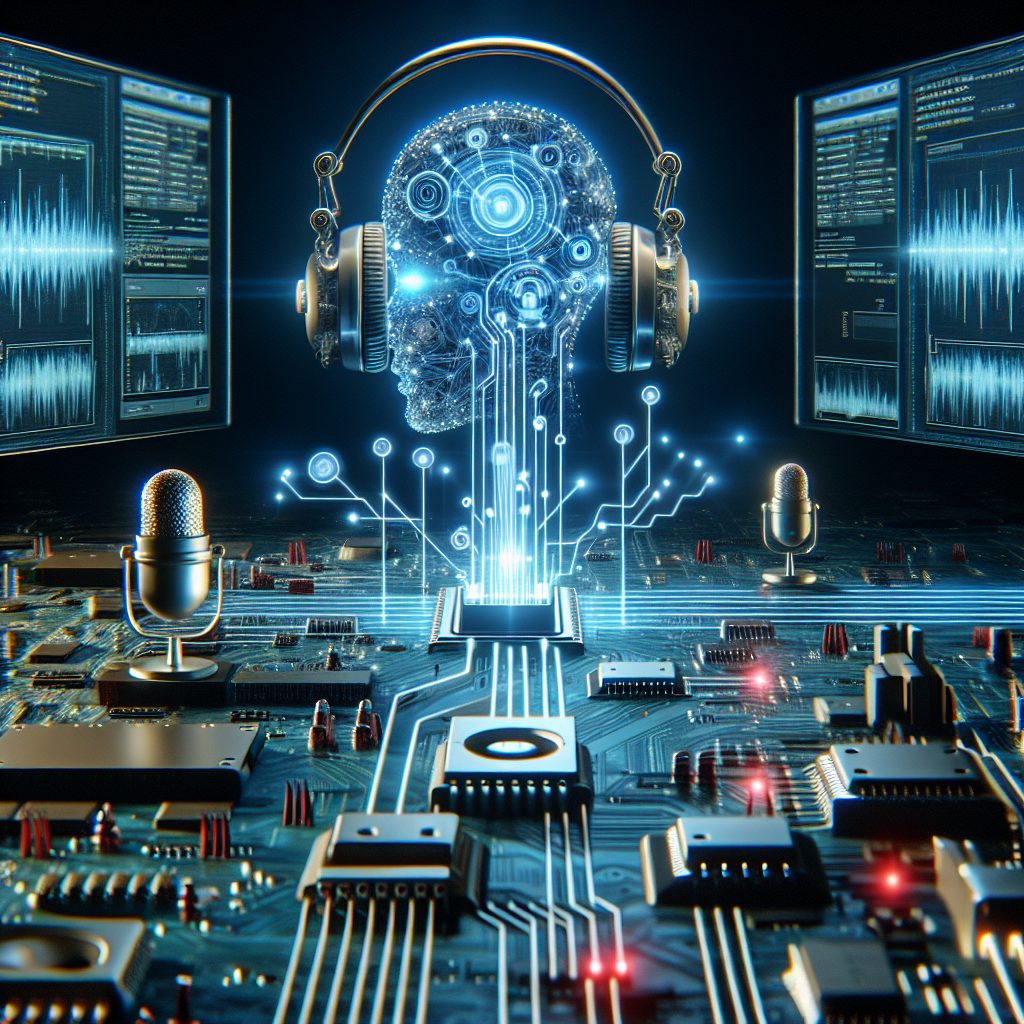 A visual representation of an AI system integrated with a VoIP setup