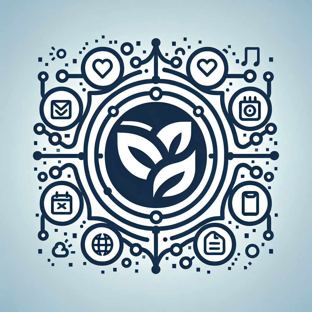 An image showing the logo of Zapier connected to various app logos, symbolizing integration