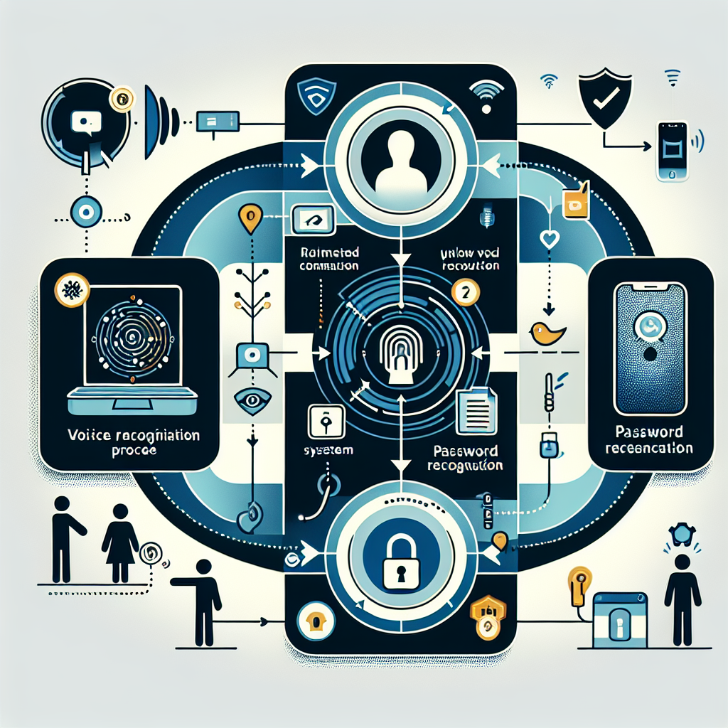 An infographic illustrating the voice-activated password reset process