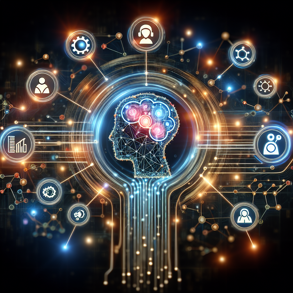 An image illustrating how AI and CRM are interconnected.