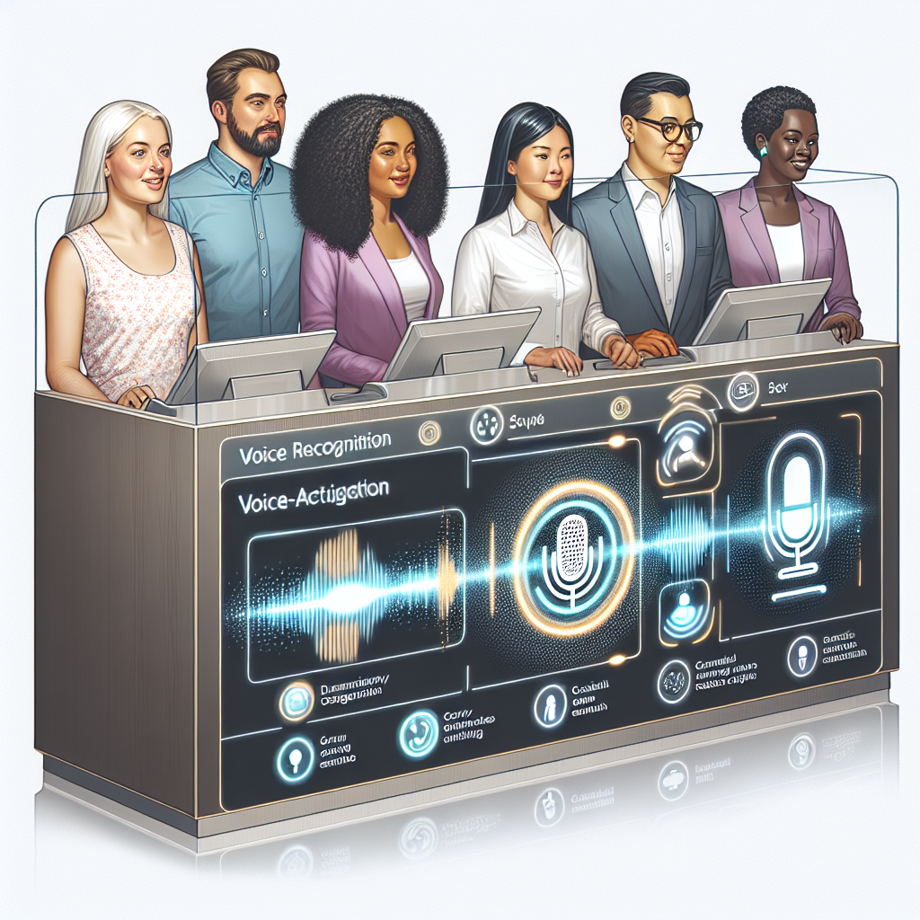 An illustrative image showcasing a user interacting with voice-activated ticketing system