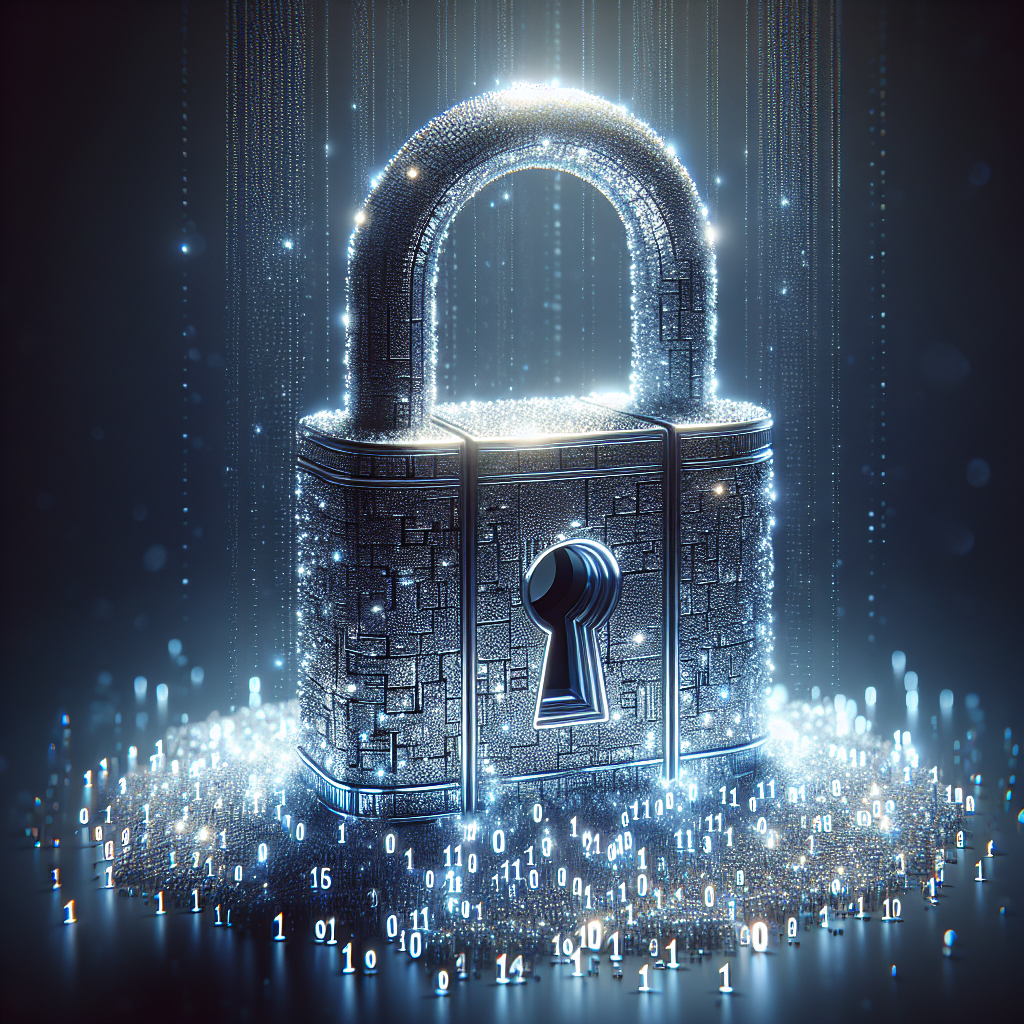 An image depicting a lock over client data to represent data protection