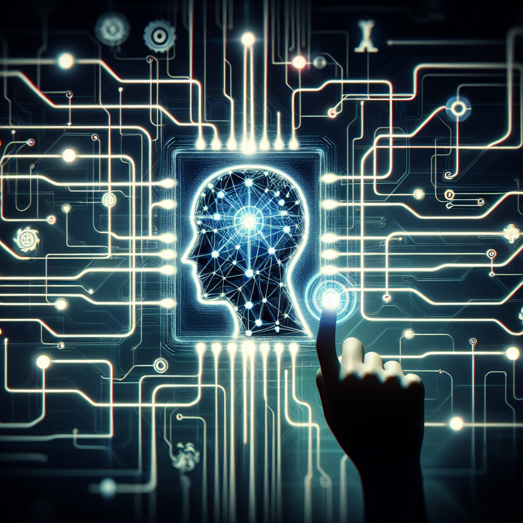 An image depicting an AI system interconnecting with phone lines, signaling the integration of intelligent technology in cross-selling processes.