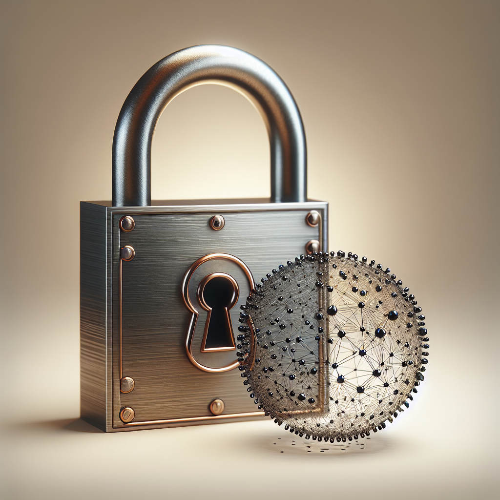 An image showing a padlock over data symbolizing GDPR compliance and data privacy