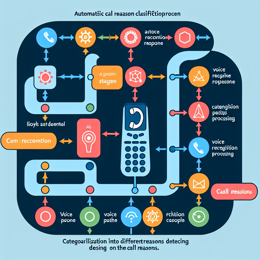 An image depicting a flowchart of automated call reason classification process