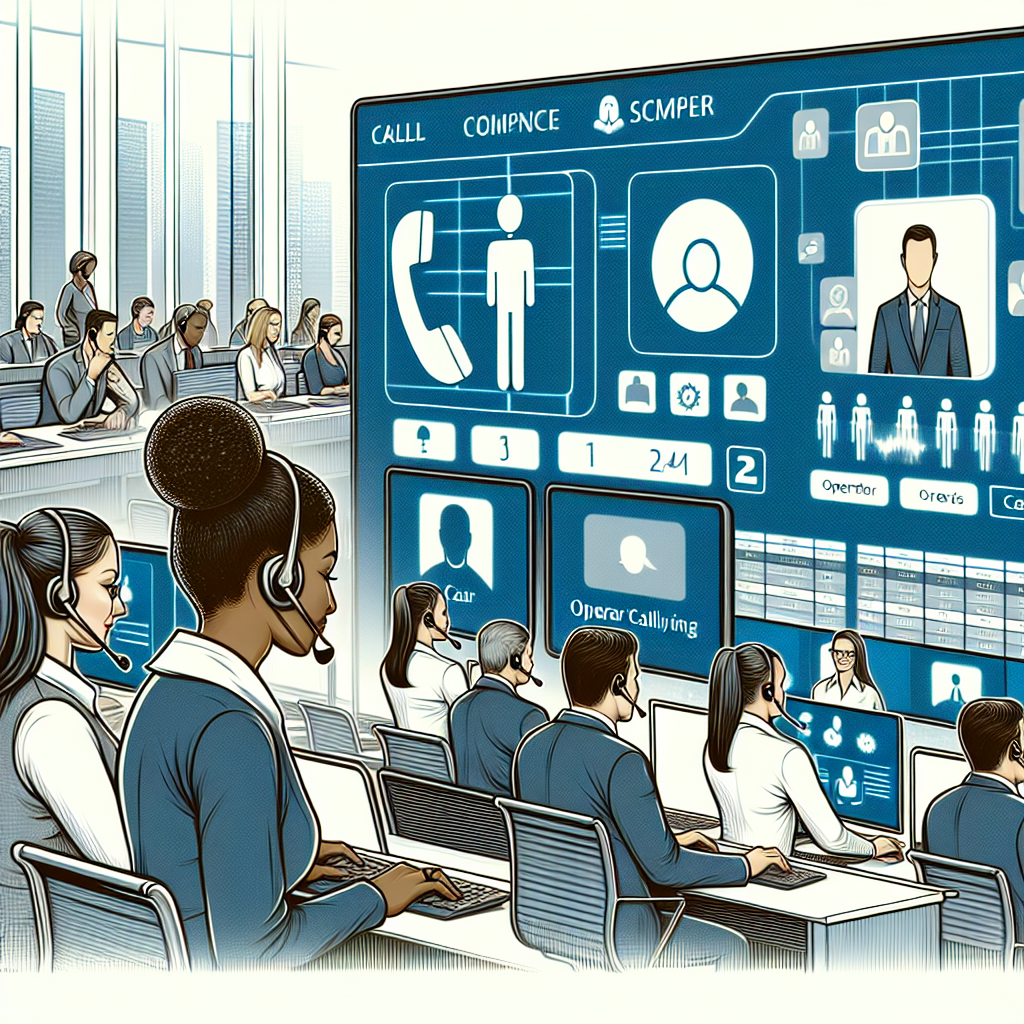 An image illustrating an automated call management system in operation