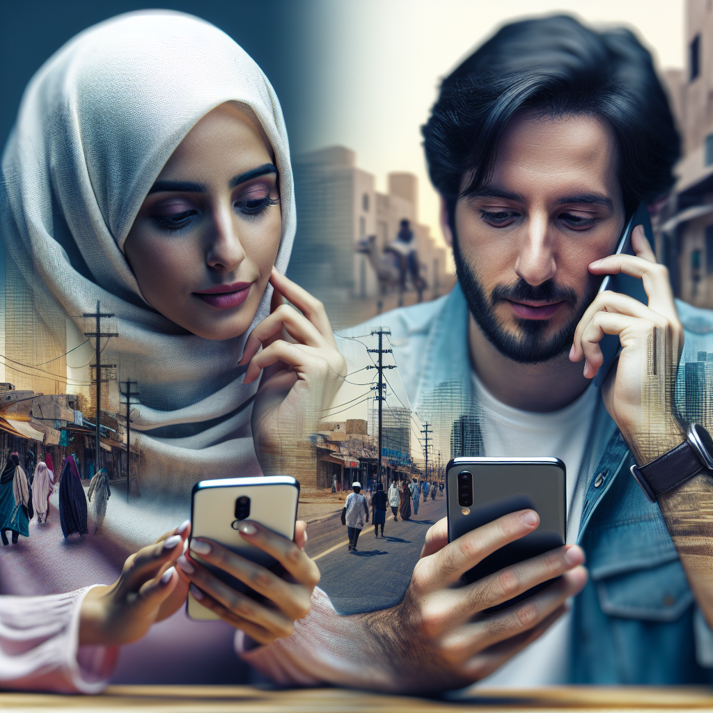 An image showing two people of different nationalities engaging in a phone call and appreciating the real-time translation feature.