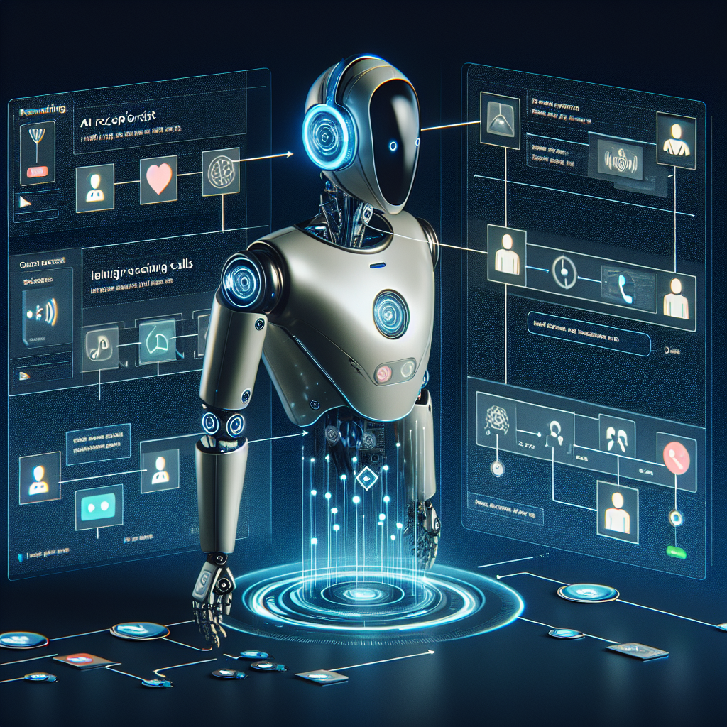 An infographic showing AI receptionist fielding and managing numerous calls