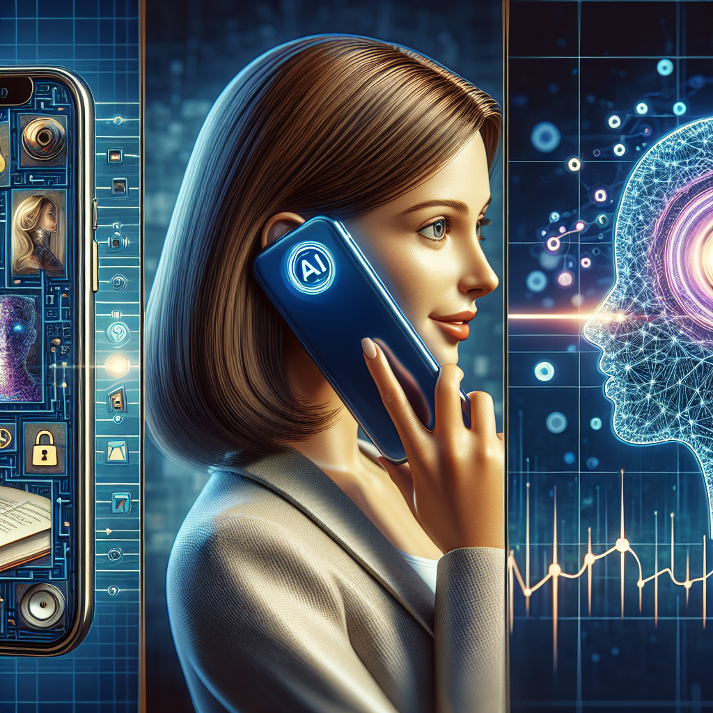 A collage showing a phone call and text being automatically transcribed and summarized by AI