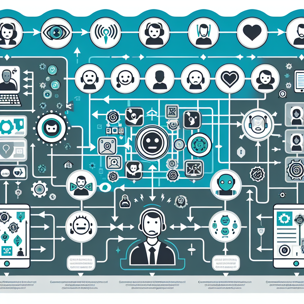 An infographic showing the integration of emotion detection technology with an existing customer service framework