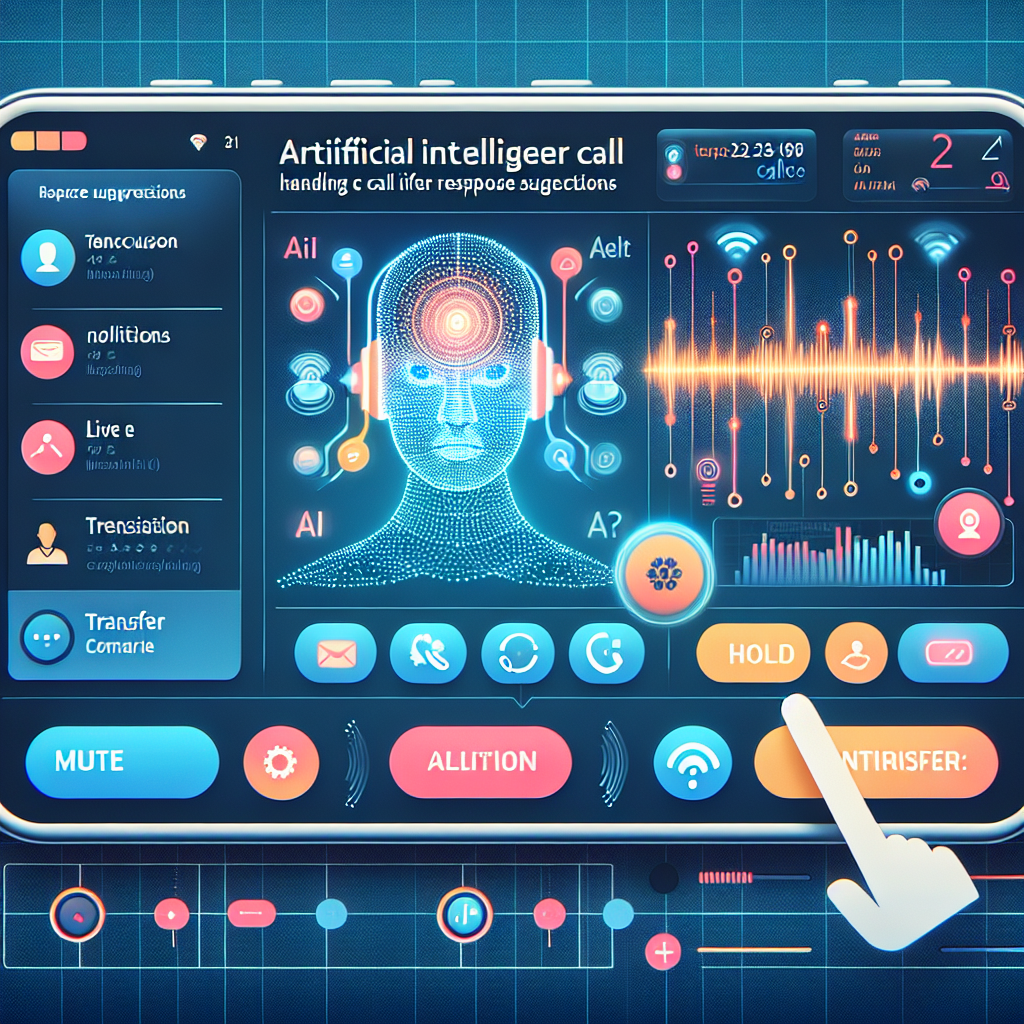 An image showing AI call handling interface
