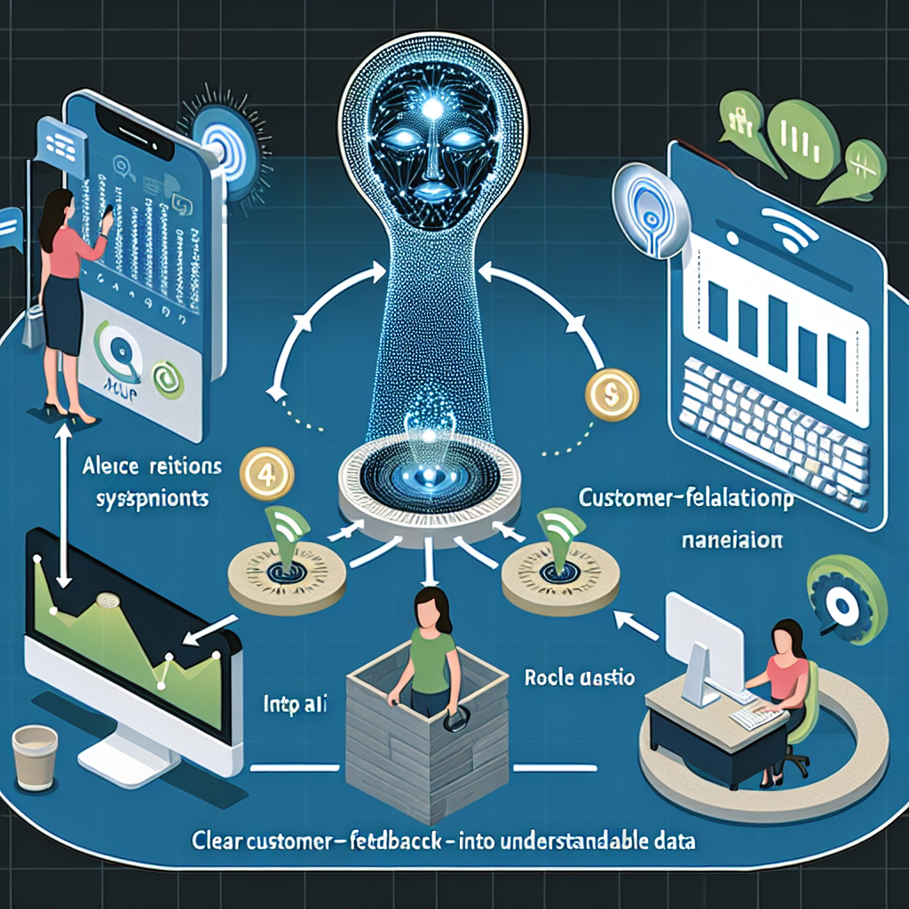 A diagram showing how AI-based voice surveys are integrated into CRM systems