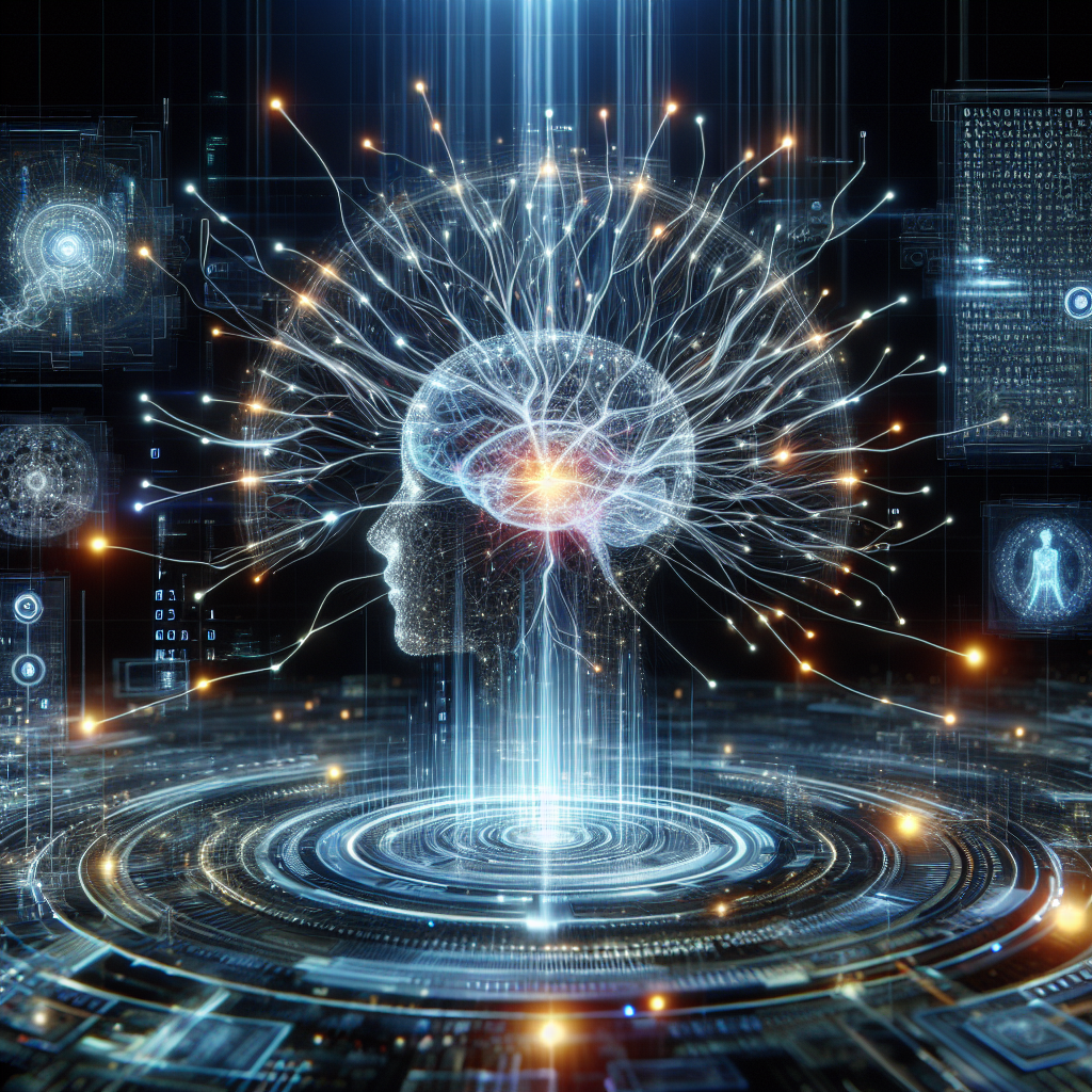 An AI in action, processing and analyzing data.