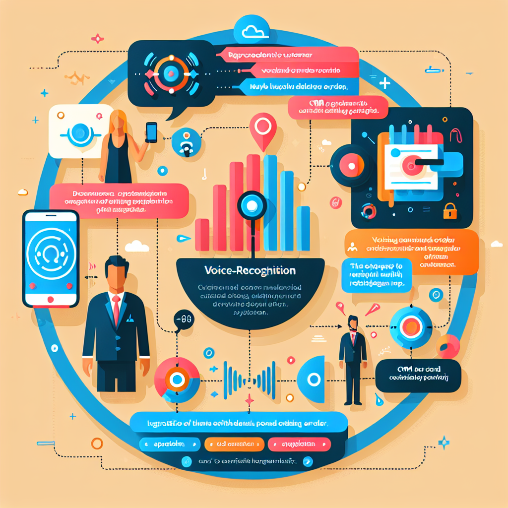 An infographic depicting the integration of voice-activated order processing with existing phone and CRM systems