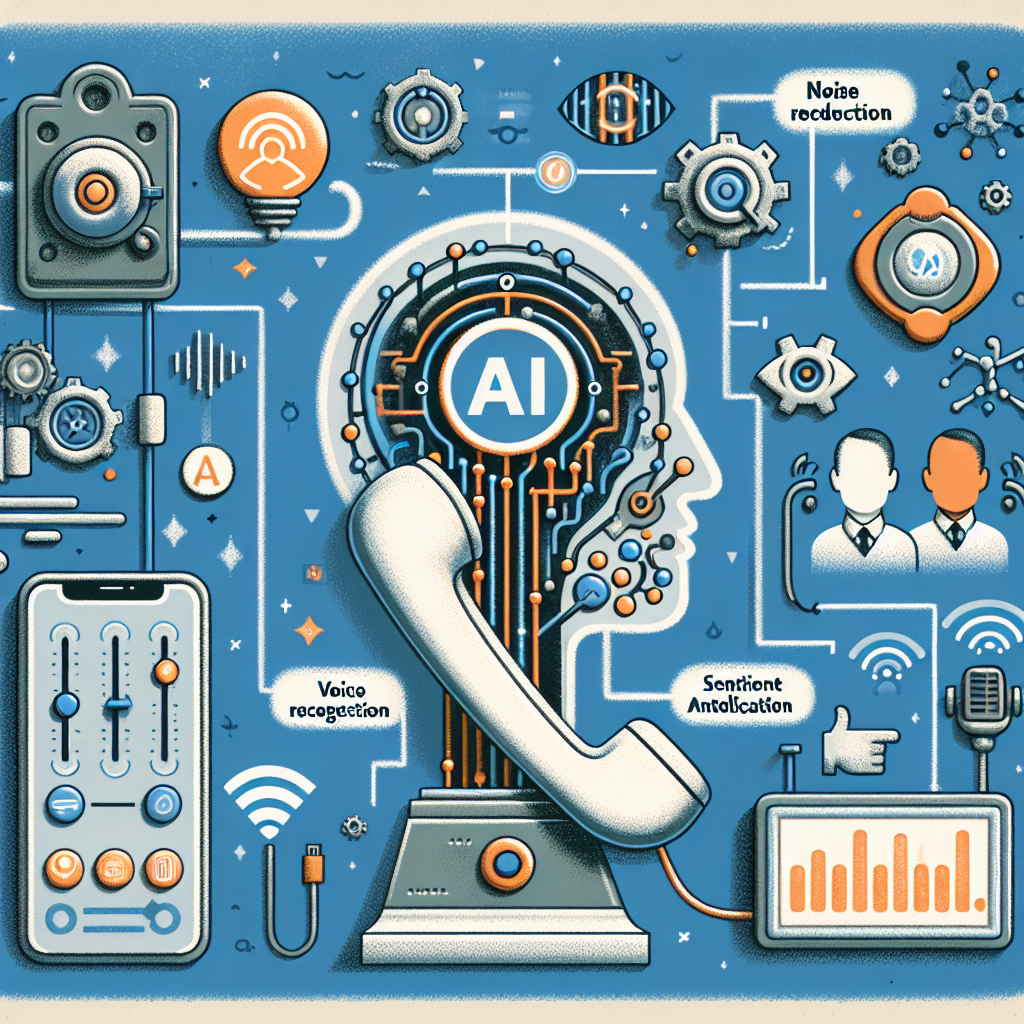 A graphic illustrating the integration of AI in call quality assurance