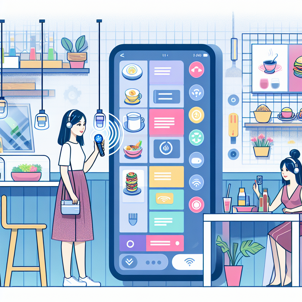 An image showing a customer placing an order through a voice-activated system