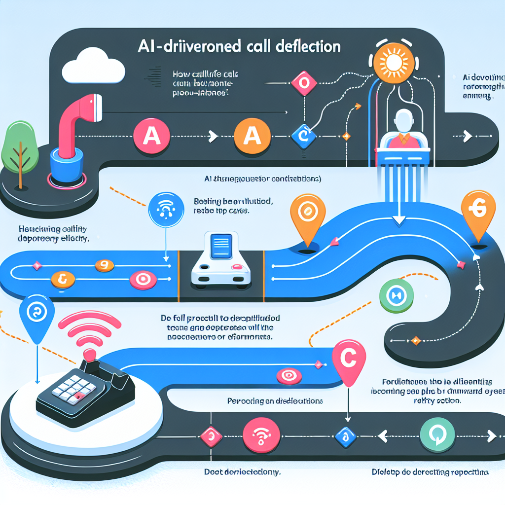 An infographic demonstrating the process of AI-driven call deflection