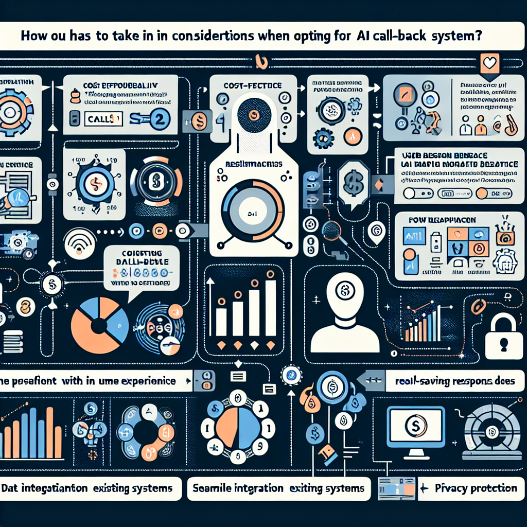 An infographic showing the factors to consider when choosing an AI call-back system