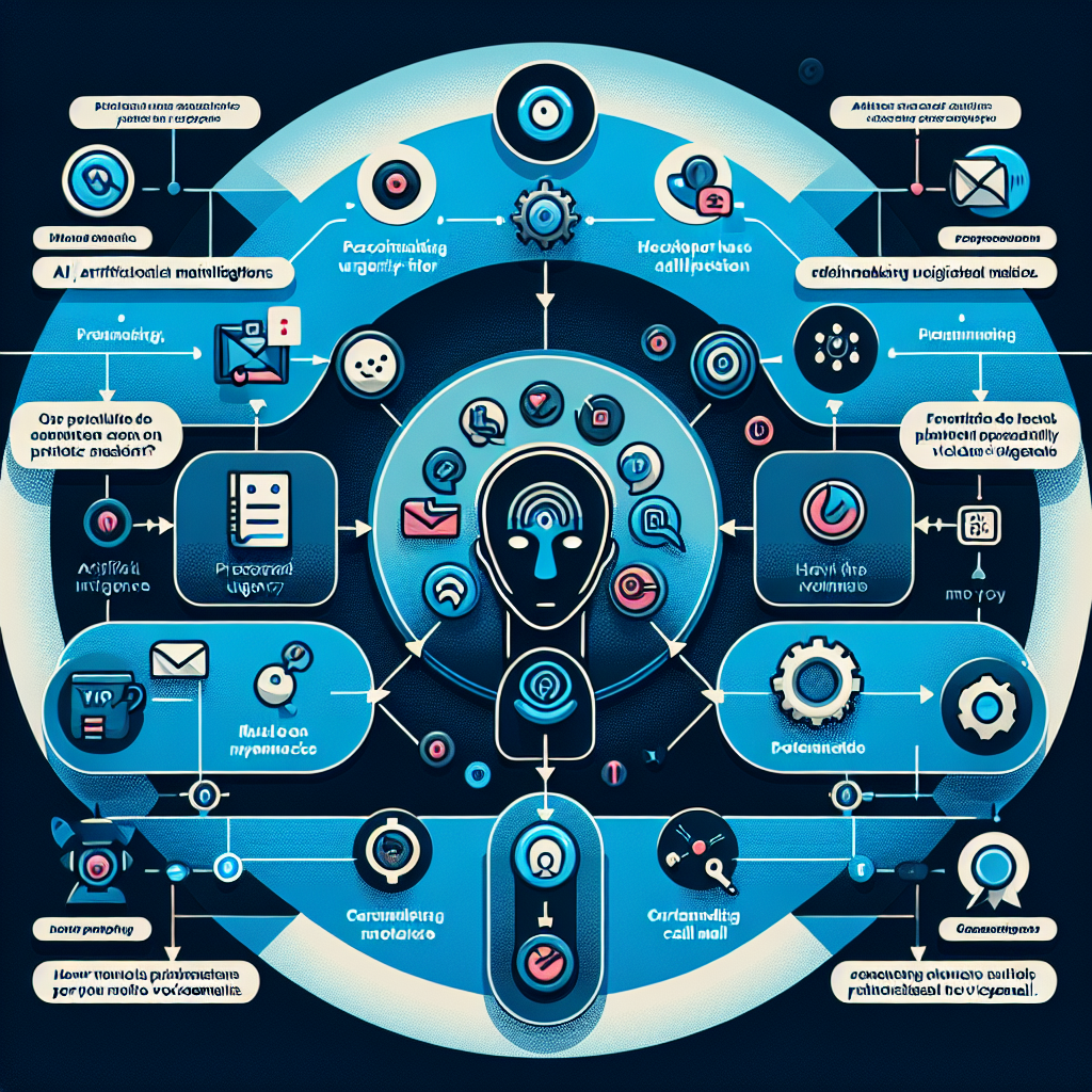 An infographic highlighting the prioritization process of voicemails by AI, showcasing parameters like urgency, VIP status and keywords.