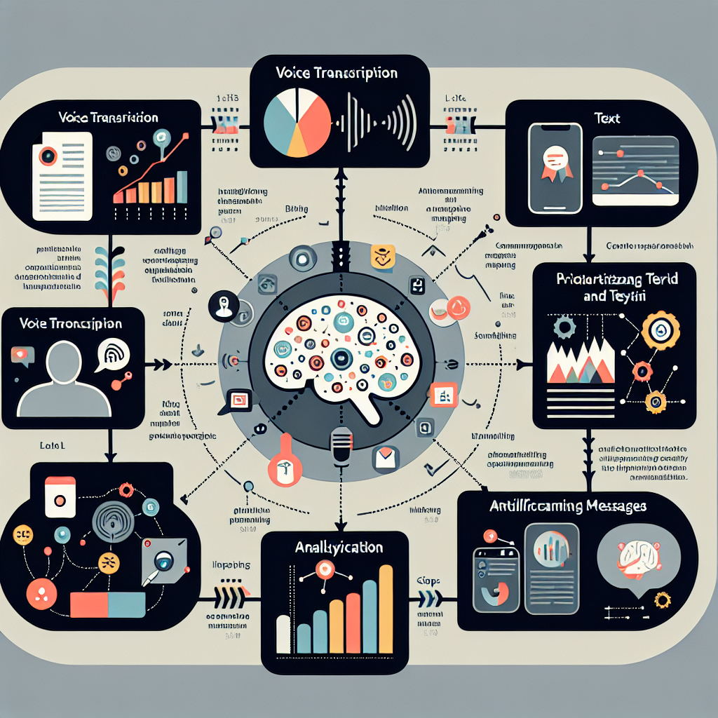 An infographic showcasing how AI analyzes and prioritizes voicemail messages
