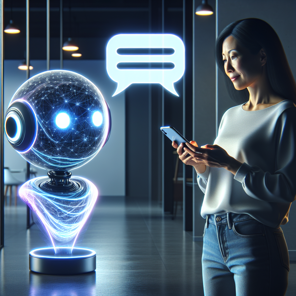 An AI bot talking to customer