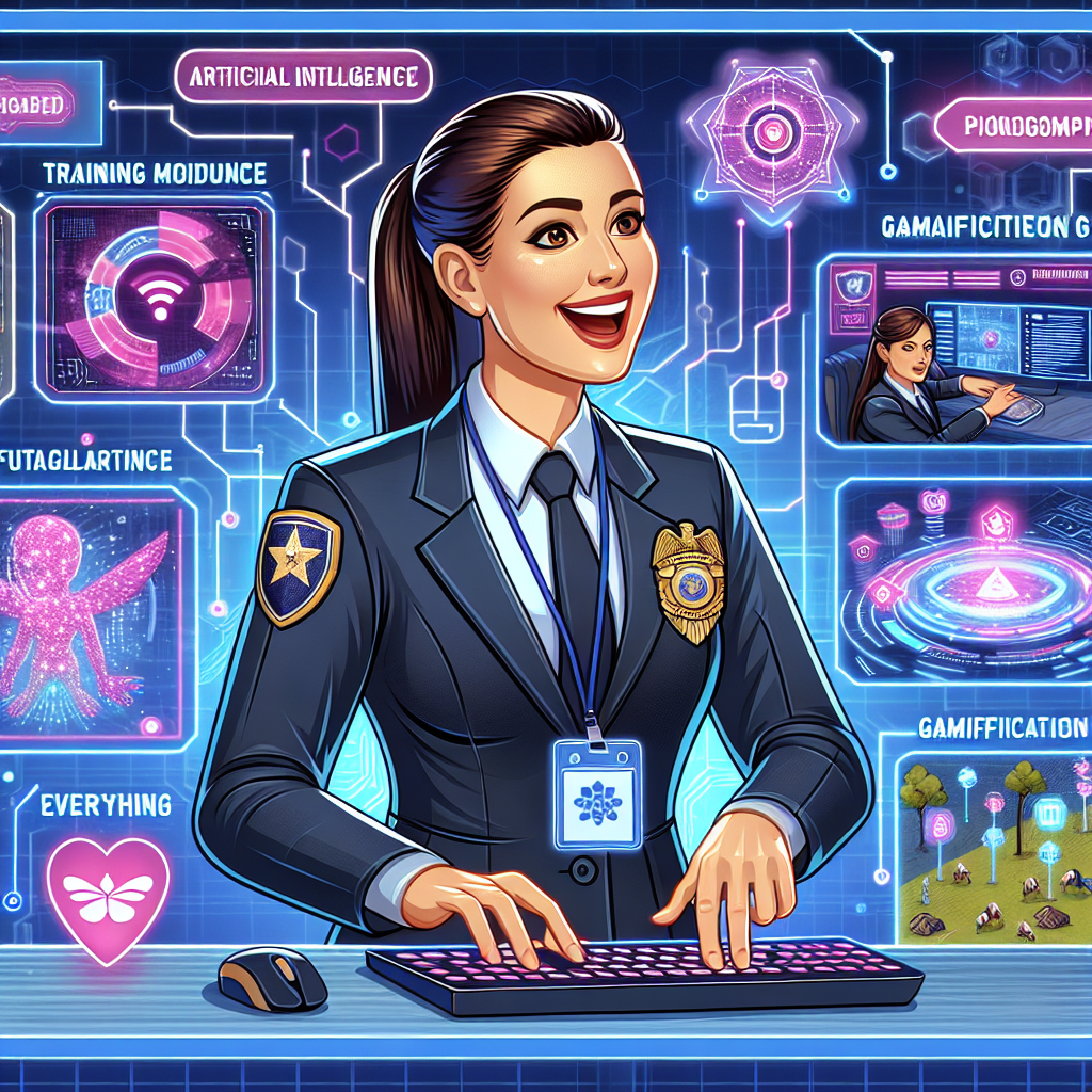 An illustration showing an agent having fun while training via AI enhanced gamification methods