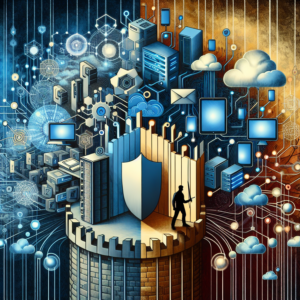 An illustration highlighting the balance between technology and privacy