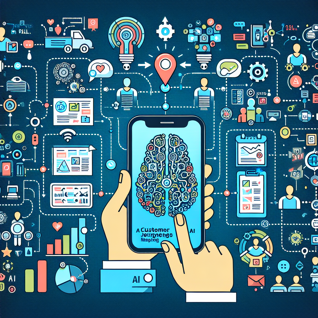An infographic illustrating the process of AI enhancing phone-based customer journey mapping.