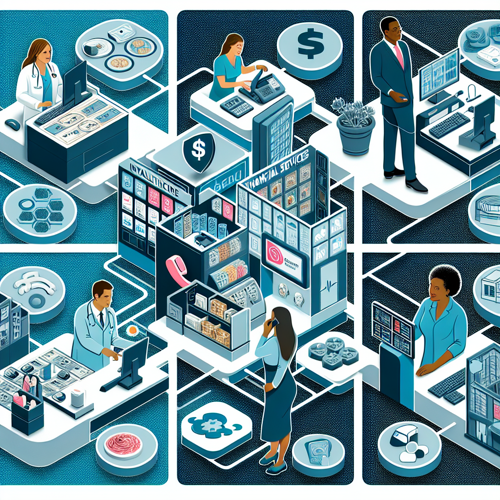 A collage of various industries including healthcare, financial services, and retail highlighting the application of intelligent call parking systems