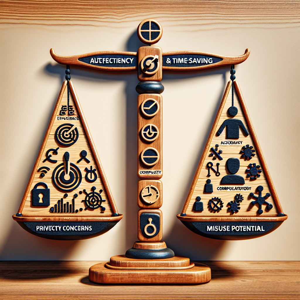 A graphical representation indicating the balance between the advantages and the challenges of Automated Caller Profiling
