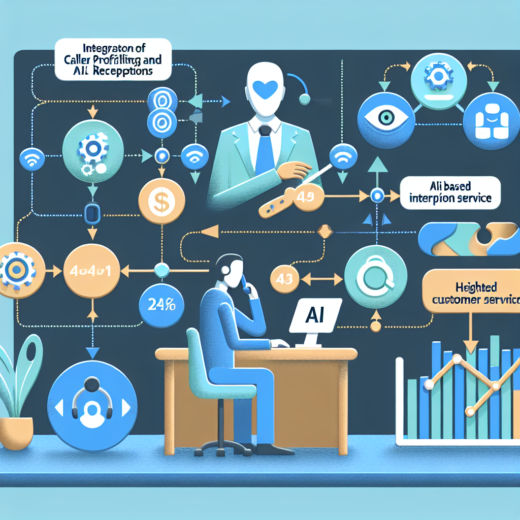 An infographic showing the integration of caller profiling and AI receptionist solutions works to improve phone interactive services