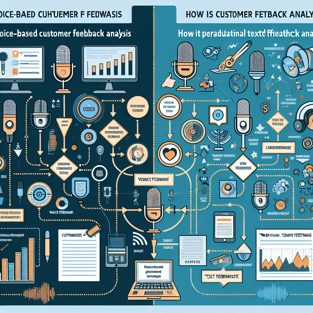 An infographic showing voice-based customer feedback analysis and how it can provide deeper insights than text-based feedback
