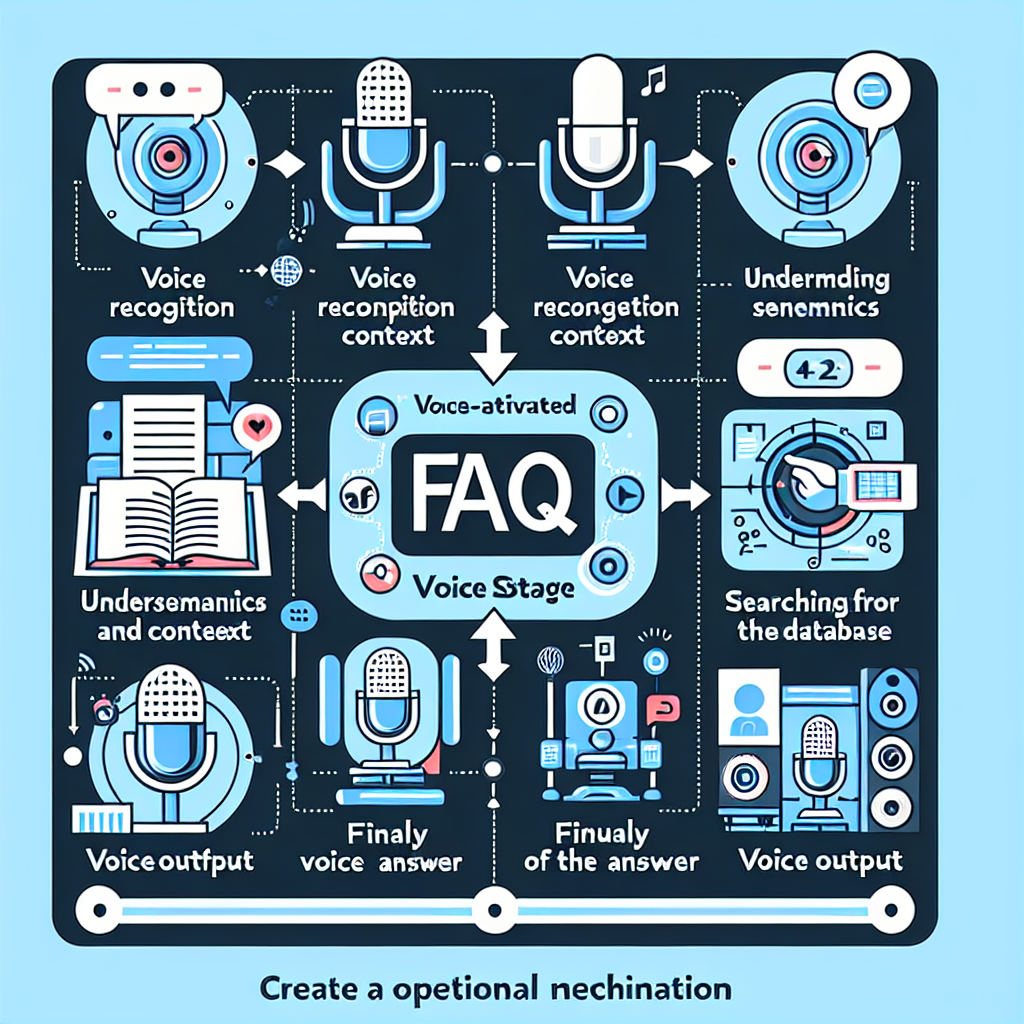 An infographic showing how voice-activated FAQ systems work