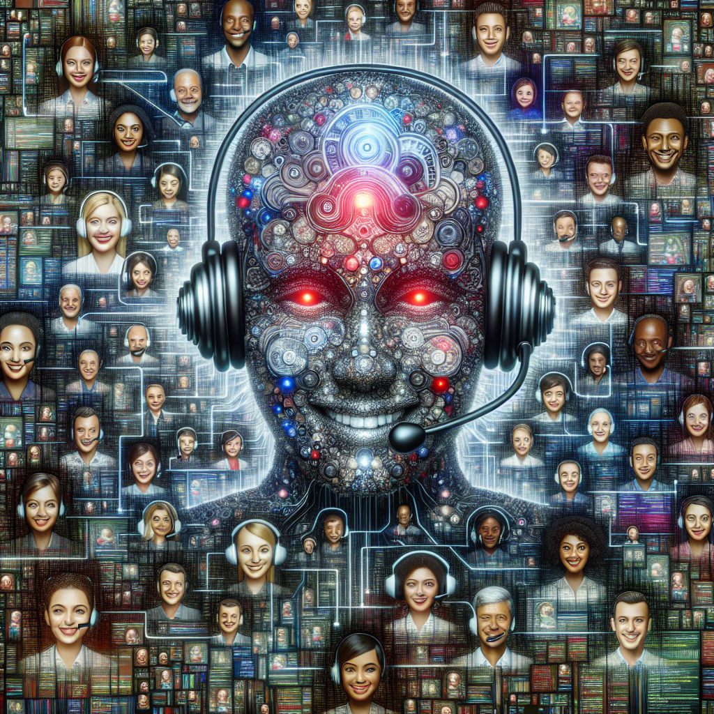 An image illustrating artificial intelligence handling customer service calls