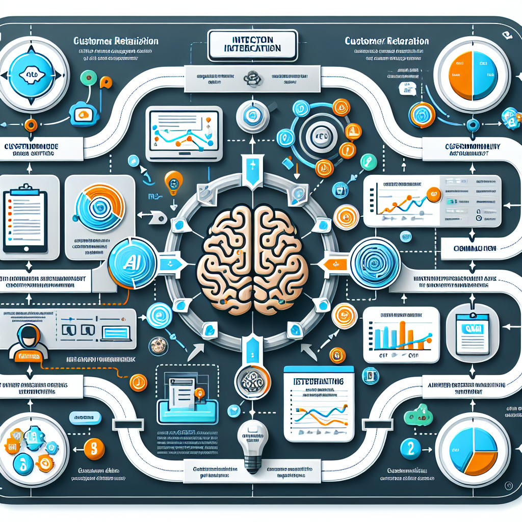 An infographic displaying the integration of AI with CRM systems in customer win-back campaigns