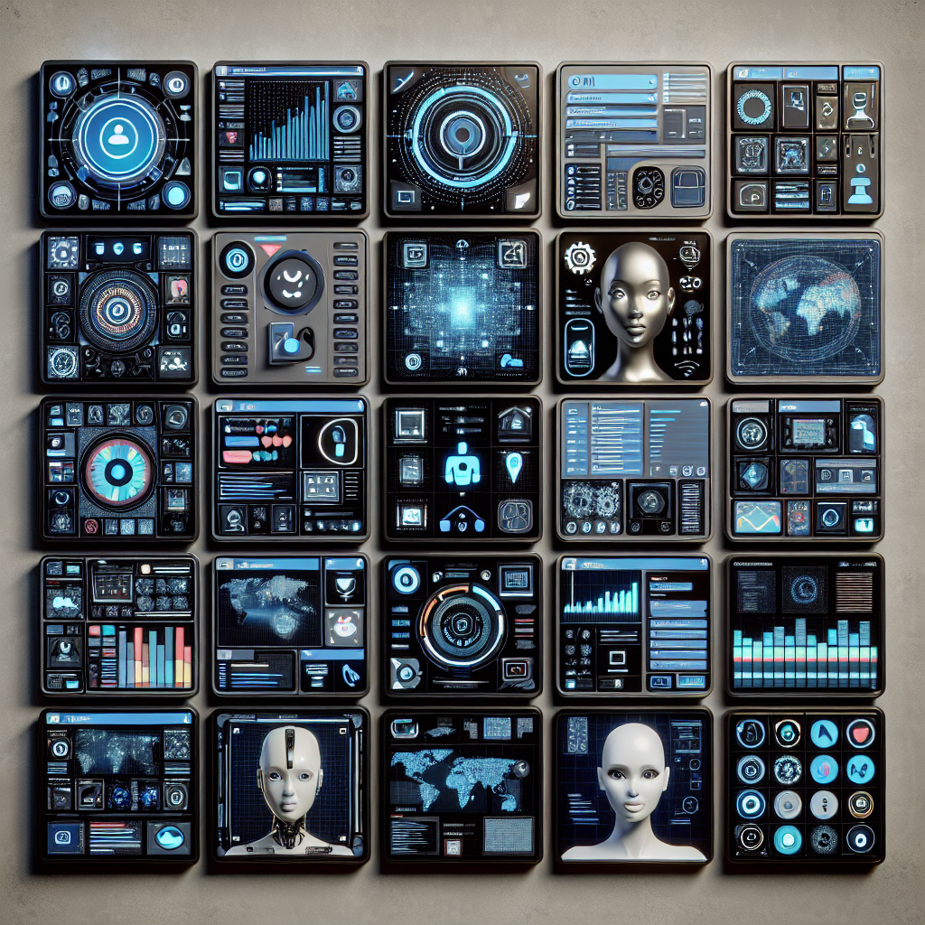 A screenshot of various AI communication software platforms.