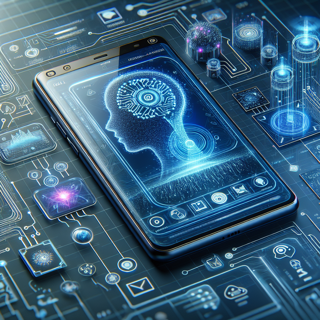 An illustration of AI integrated phone system