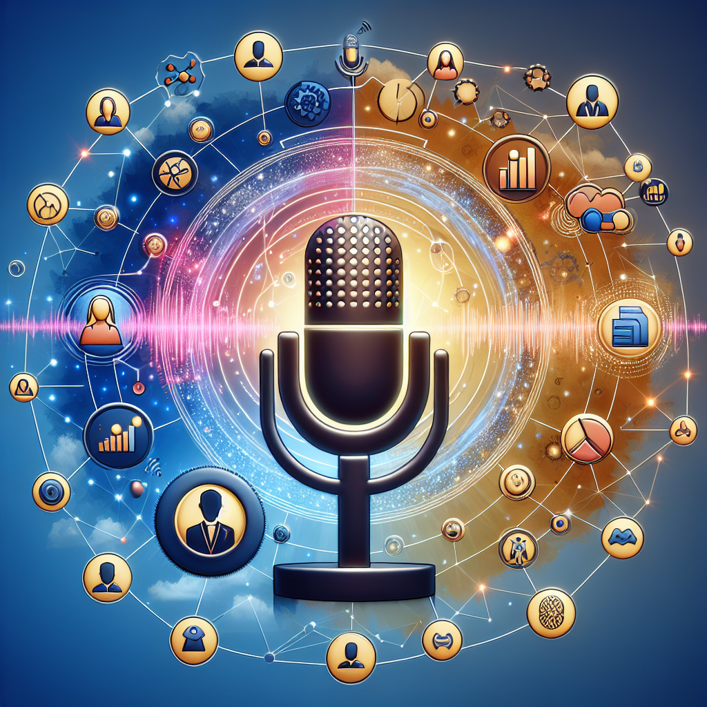 An image depicting a seamless integration between voice-based AI and CRM systems.