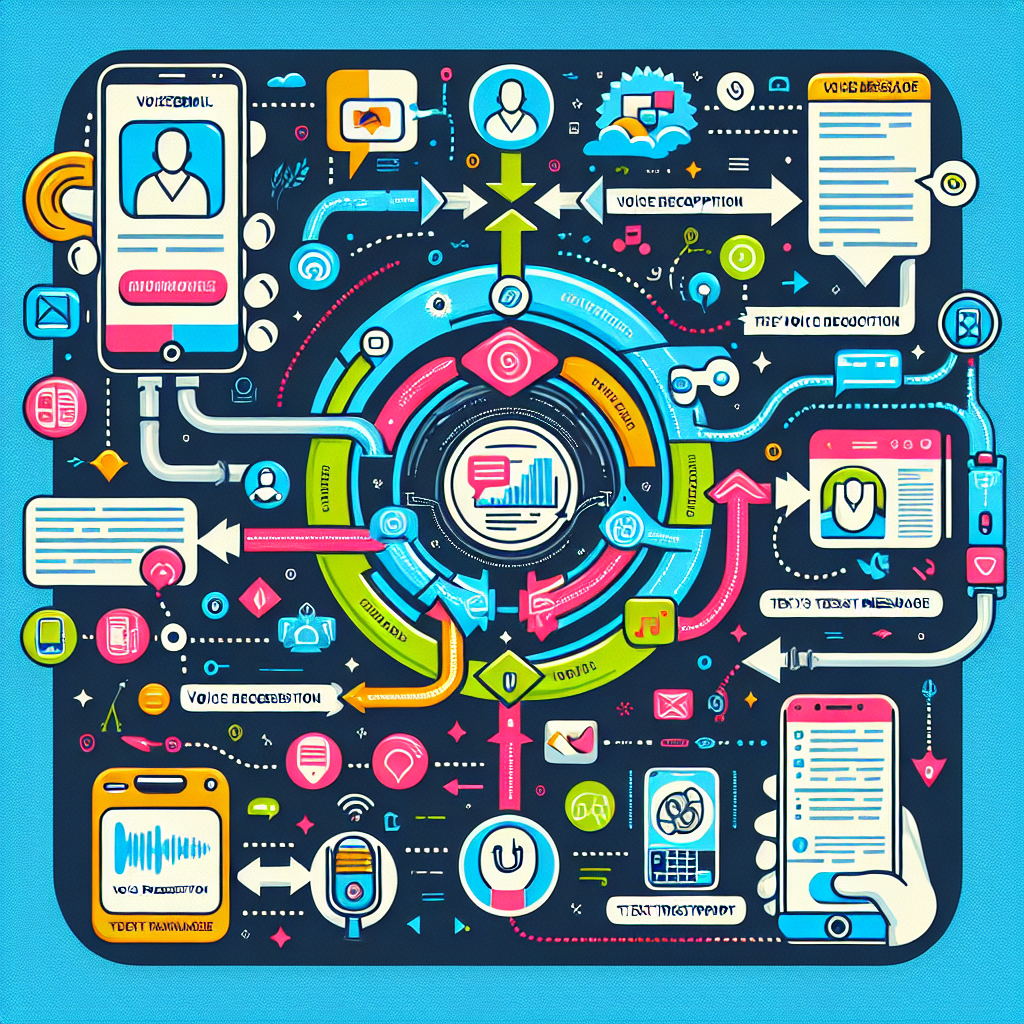 Diagram representing voicemail to text conversion process