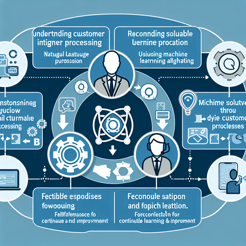 An infographic showing the AI process flow in a customer service environment.