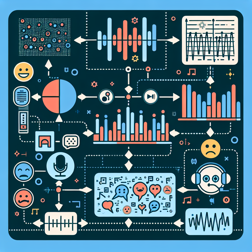 An infographic illustrating how voice sentiment analysis works