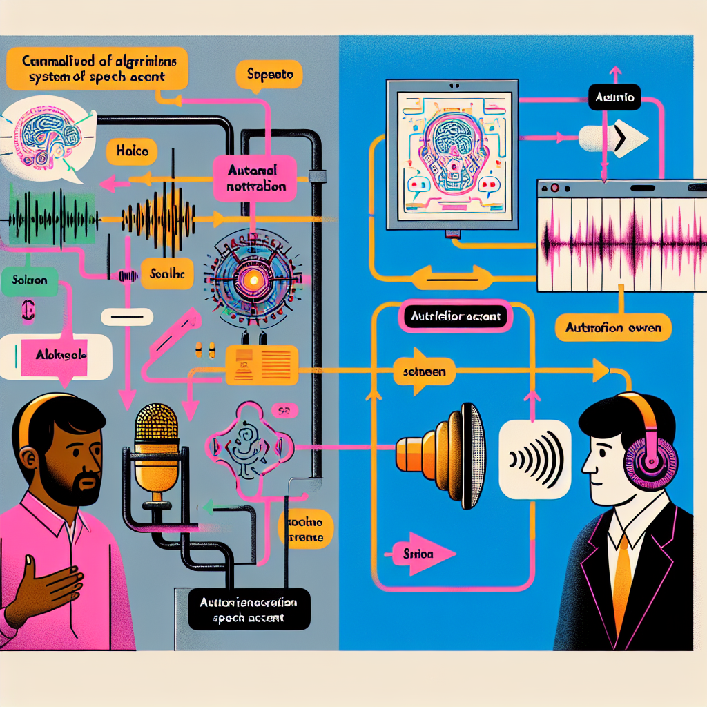 A diagram showcasing automated accent neutralization process